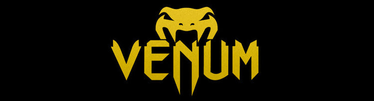 Venum logo musta käärme valkoisella taustalla.