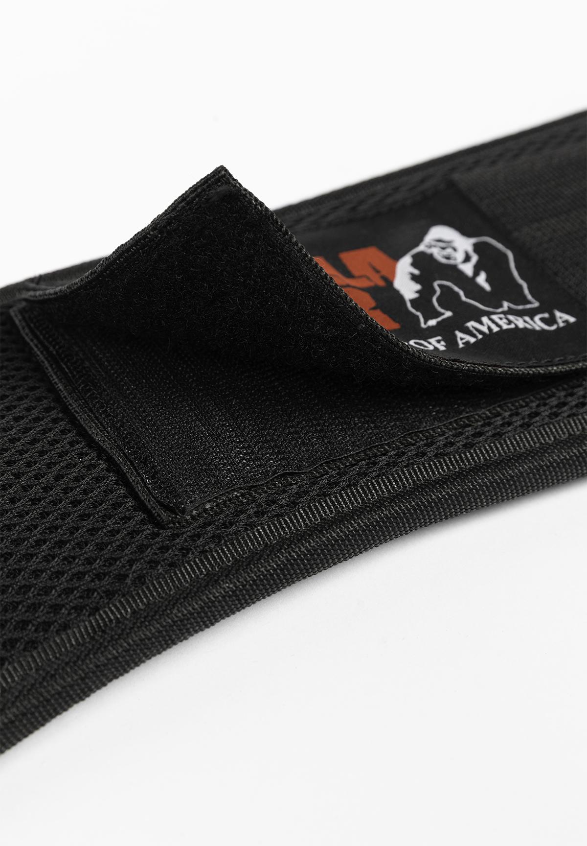 Gorilla Wear 6 inch Padded Mesh Lifting Belt - Musta