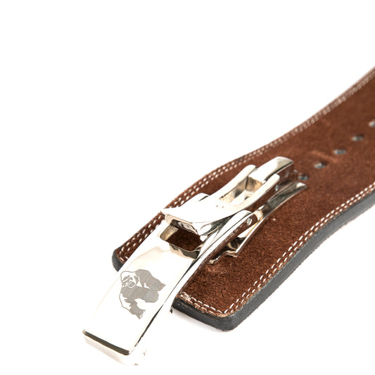 Gorilla Wear 4" Leather Lever Belt - Ruskea