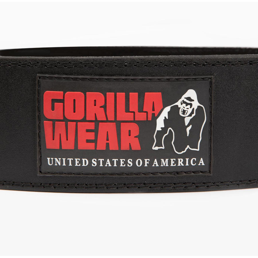 Gorilla Wear 4-inch Padded Leather Belt Musta/Punainen