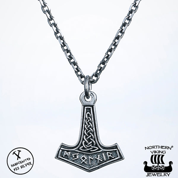 Northern Viking Jewelry® 925-Hopea Futhark Riimu Thorin Vasara