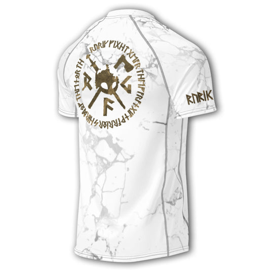 Rurik FG Lyhythihainen "Classic" Rashguard, Marmori/Valkoinen