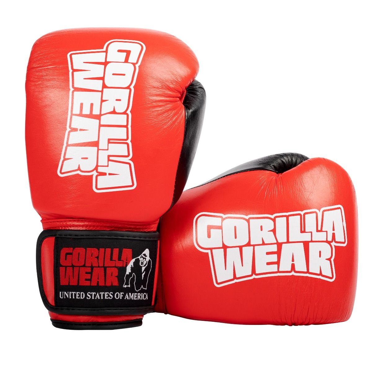 Gorilla Wear ASHTON PRO Boxing Gloves - Punainen/Musta 8 oz, 10 oz, 12 oz, 14 oz, 16 oz,18 oz