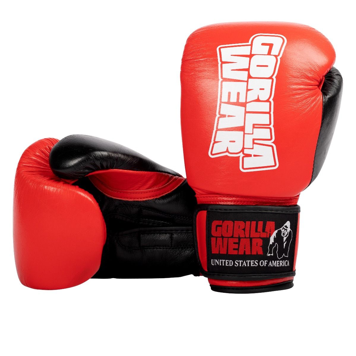 Gorilla Wear ASHTON PRO Boxing Gloves - Punainen/Musta 8 oz, 10 oz, 12 oz, 14 oz, 16 oz,18 oz