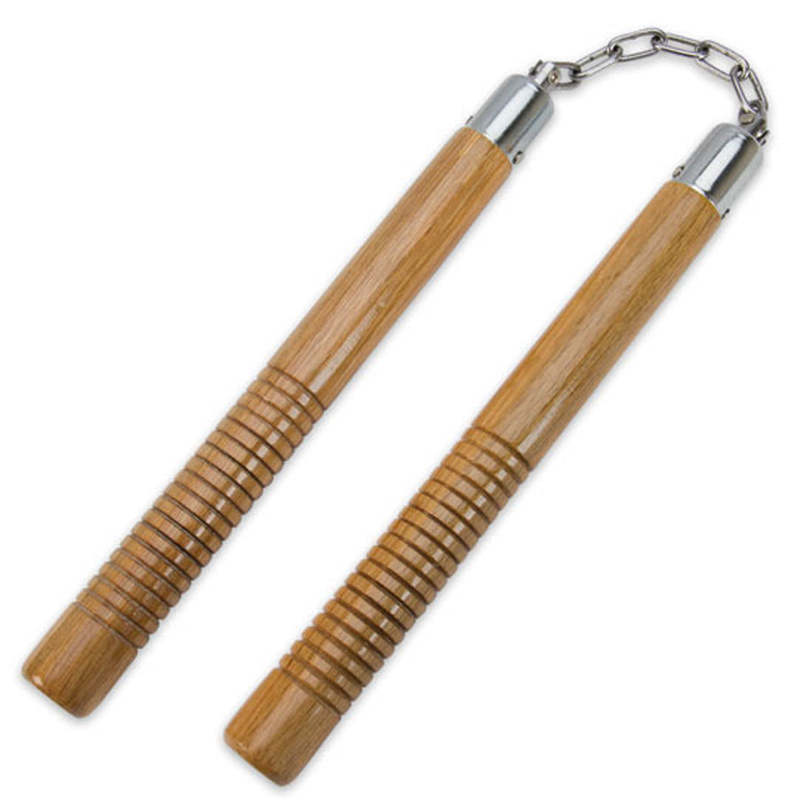 Tomahawk Brand Round Natural Wood Nunchakus