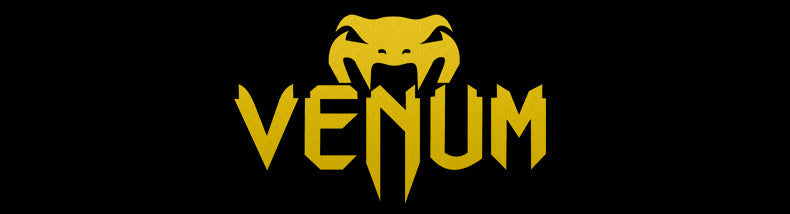 Venum logo musta käärme valkoisella taustalla. 