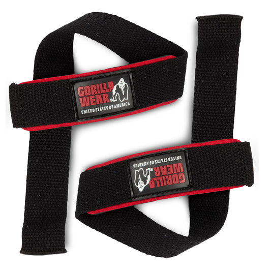 GORILLA WEAR Pehmustetut vetoremmit  - MUSTA/PUNAINEN