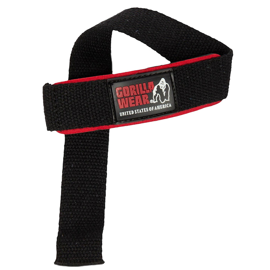 GORILLA WEAR Pehmustetut vetoremmit  - MUSTA/PUNAINEN