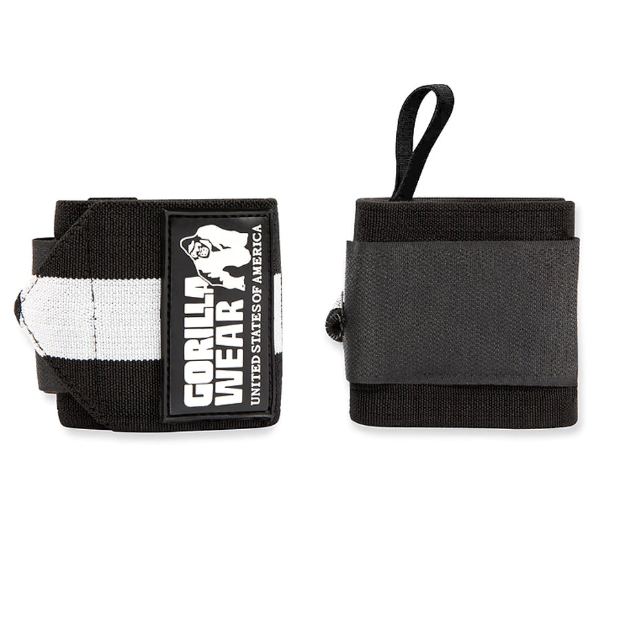 Gorilla Wear Wrist Wraps Ultra Musta/Valkoinen