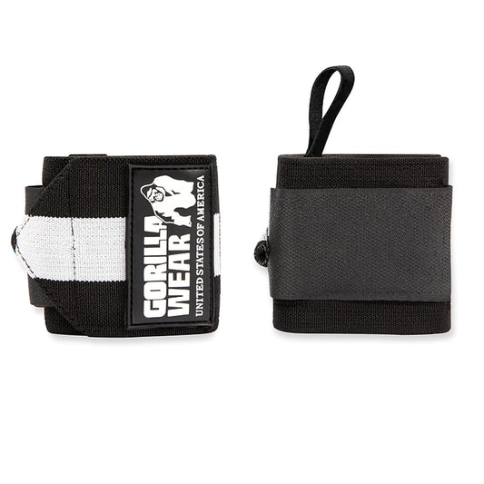Gorilla Wear Wrist Wraps Ultra Musta/Valkoinen