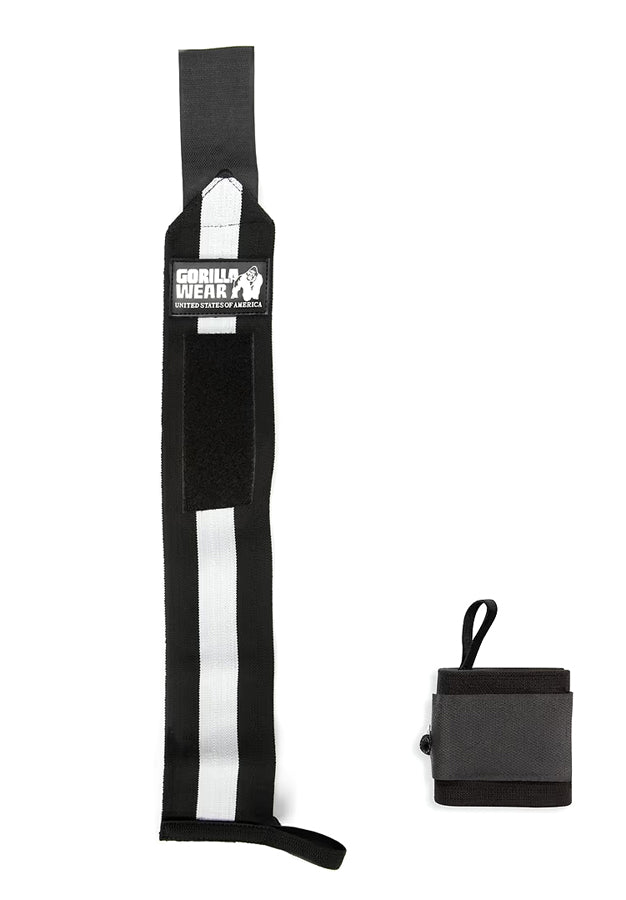 Gorilla Wear Wrist Wraps Ultra Musta/Valkoinen