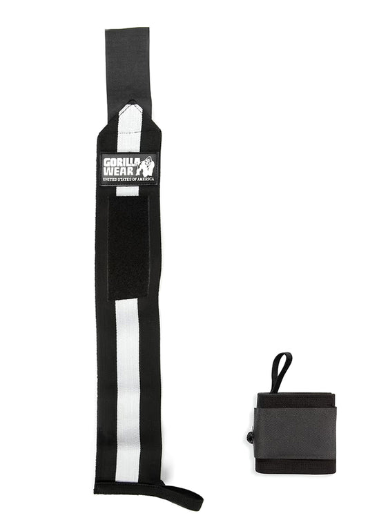 Gorilla Wear Wrist Wraps Ultra Musta/Valkoinen