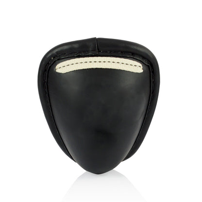 Fairtex GC2 alasuoja. Fairtexin munasyndi metallikupilla, musta. kuva edestä. 