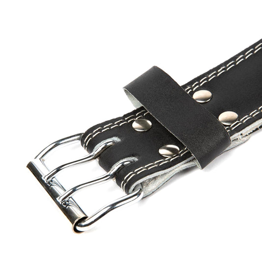 Gorilla Wear Full Leather 6" Padded Belt - Musta