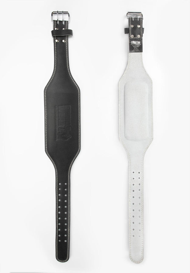 Gorilla Wear Full Leather 6" Padded Belt - Musta