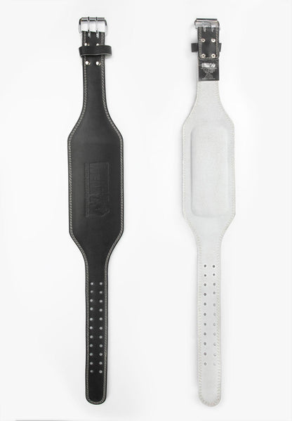 Gorilla Wear Full Leather 6" Padded Belt - Musta