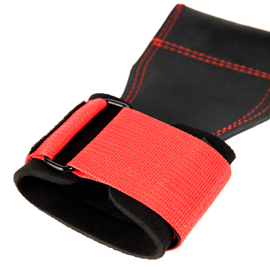 GORILLA WEAR Lifting Grips PUNAINEN