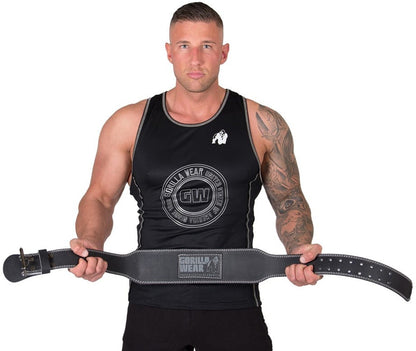 Gorilla Wear 4-inch Padded Leather Belt Harmaa