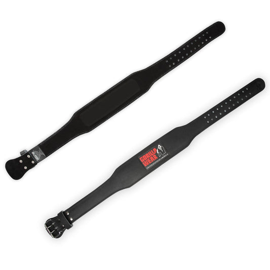Gorilla Wear 4-inch Padded Leather Belt Musta/Punainen