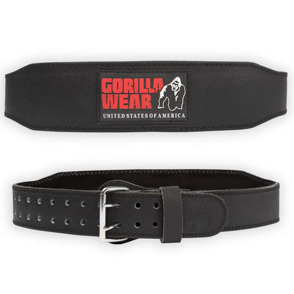 Gorilla Wear 4-inch Padded Leather Belt Musta/Punainen