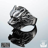 Northern Viking Jewelry-Sormus "Wolf Head Ring"