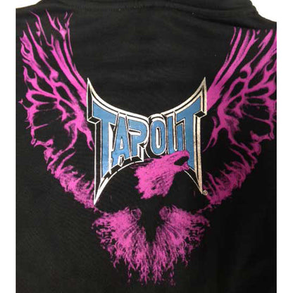 TapouT- Phoenix Hoodie upea  musta pinkki huppari naisille. Vintagea UFC:n kulta-ajoilta. Upea lintu levitetyin siivin selässä. 