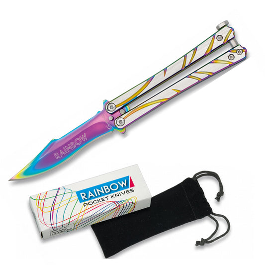 Albainox Rainbow Trident Balisong