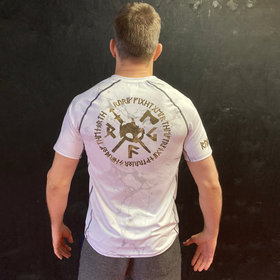 Rurik FG Lyhythihainen "Classic" Rashguard, Marmori/Valkoinen