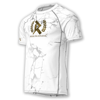 Rurik FG Lyhythihainen "Grappling" Rashguard, Marmori/Valkoinen
