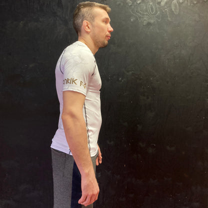 Rurik FG Lyhythihainen "Classic" Rashguard, Marmori/Valkoinen