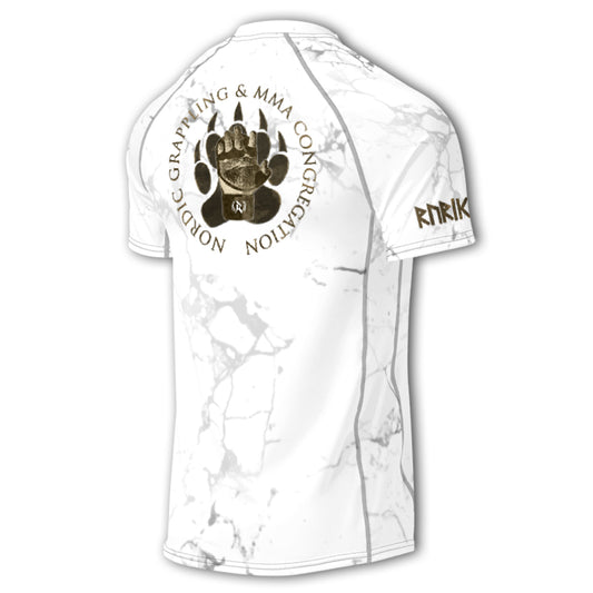 Rurik FG Lyhythihainen "Grappling" Rashguard, Marmori/Valkoinen