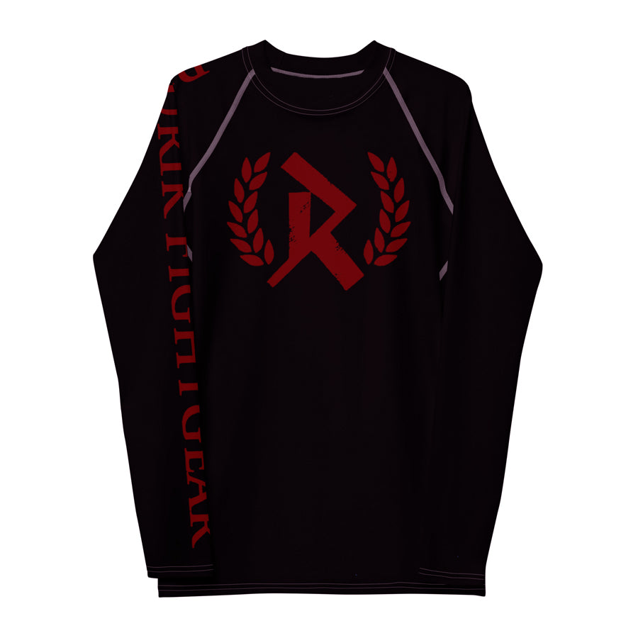 Rurik FG rash guard puna musta pitkähihainen paita 