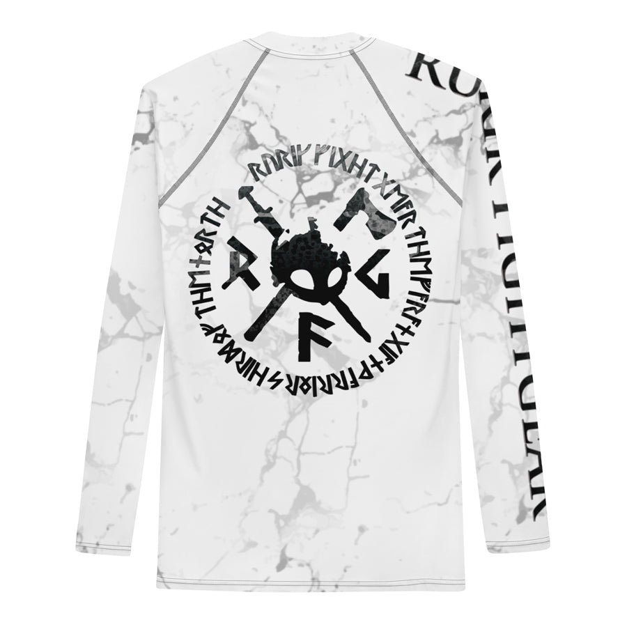 Rurik fg white bjj nogi rash guard. Valkoinen rash guard takaa