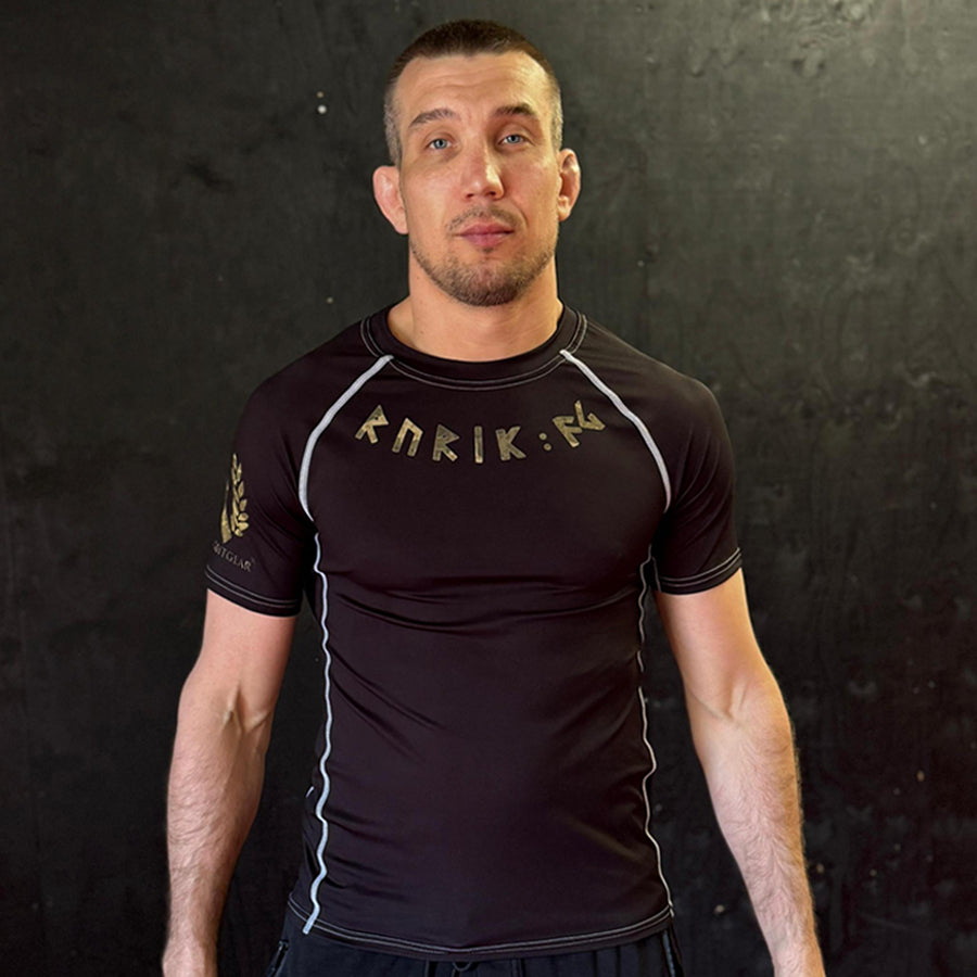 Rurik FG Lyhythihainen "Grappling" Rashguard, Musta/Camo