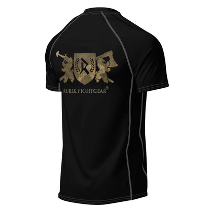 Rurik FG Lyhythihainen "Heraldry" Rashguard, Musta/Camo