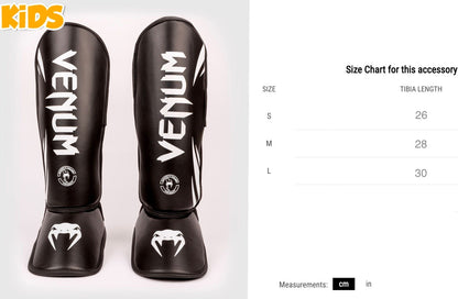 VENUM Challenger Standup Säärisuojat lapsille - Musta/Valkoinen