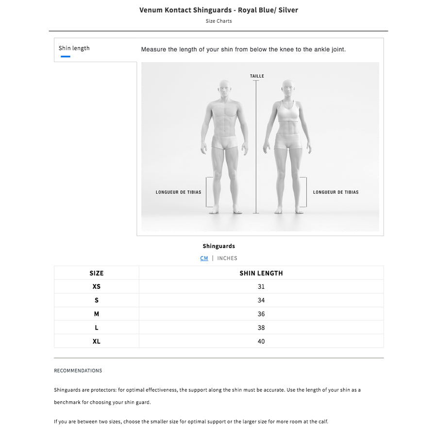 Venum Kontact Säärisuojat - Sininen/Hopea
