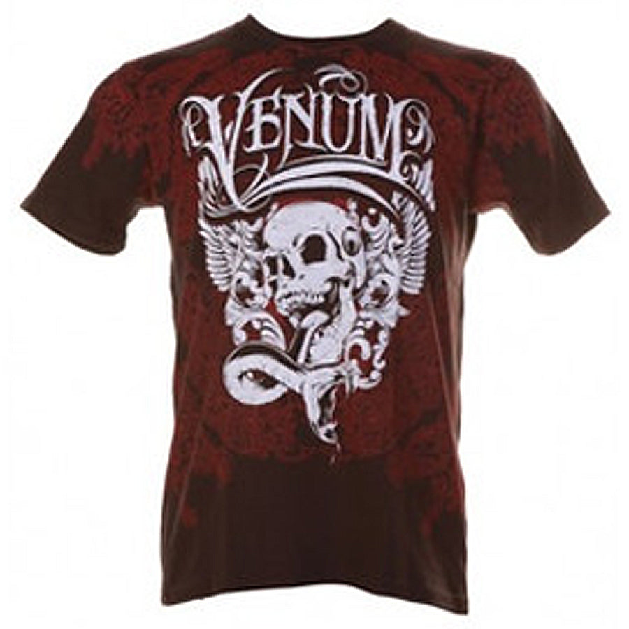 Venum Voodoo t-paita Musta/Punainen. Upea klassinen venum paita kuvattuna edestä. Pt-combat.fi