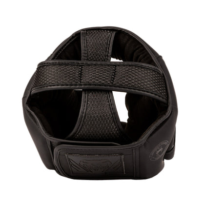 Venum nyrkkeilykypärä lapsille musta nyrkkeily lasten kamppailuvarusteet kypärä kids boxing helmet head gear kypärä lapselle, kuvattu päältä