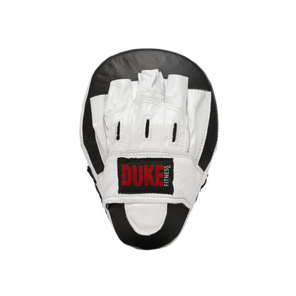 Duke Fitness® pistehanskat ovat aitoa nahkaa ja tukevat! Lyöntialue on pistemerkattu selkeästi vastavärillä. Laadukas EVA-, Neoprelux- ja aircushion-vaahtopehmuste. Kuvassa rystyspuoli esillä. 