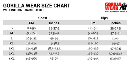 Wellington Track Jacket takki värissä khaki. Kokotaulukko