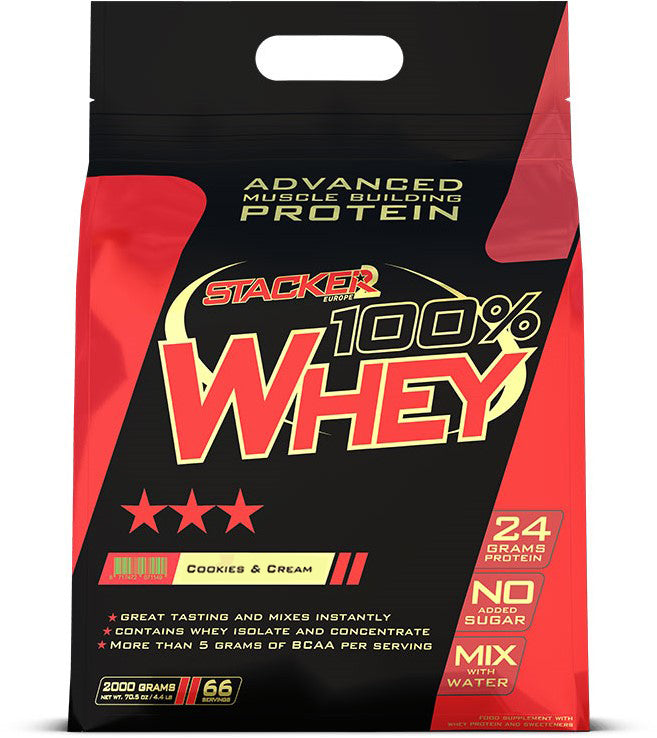 STACKER2 100% WHEY -Proteiini COOKIE & CREAM 2KG