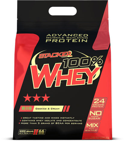 STACKER2 100% WHEY -Proteiini COOKIE & CREAM 2KG