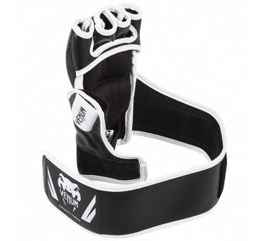 Venum MMA otteluhanskat otteluihin, harjoituksiin ja säkkitreeneihin. Mma hanskat on valmistettu kestävästä nappa-nahasta. Tuettu peukalo.
 Hyväksytty ottelukäyttöön. Kuvassa mma hanska tarranauha auki.