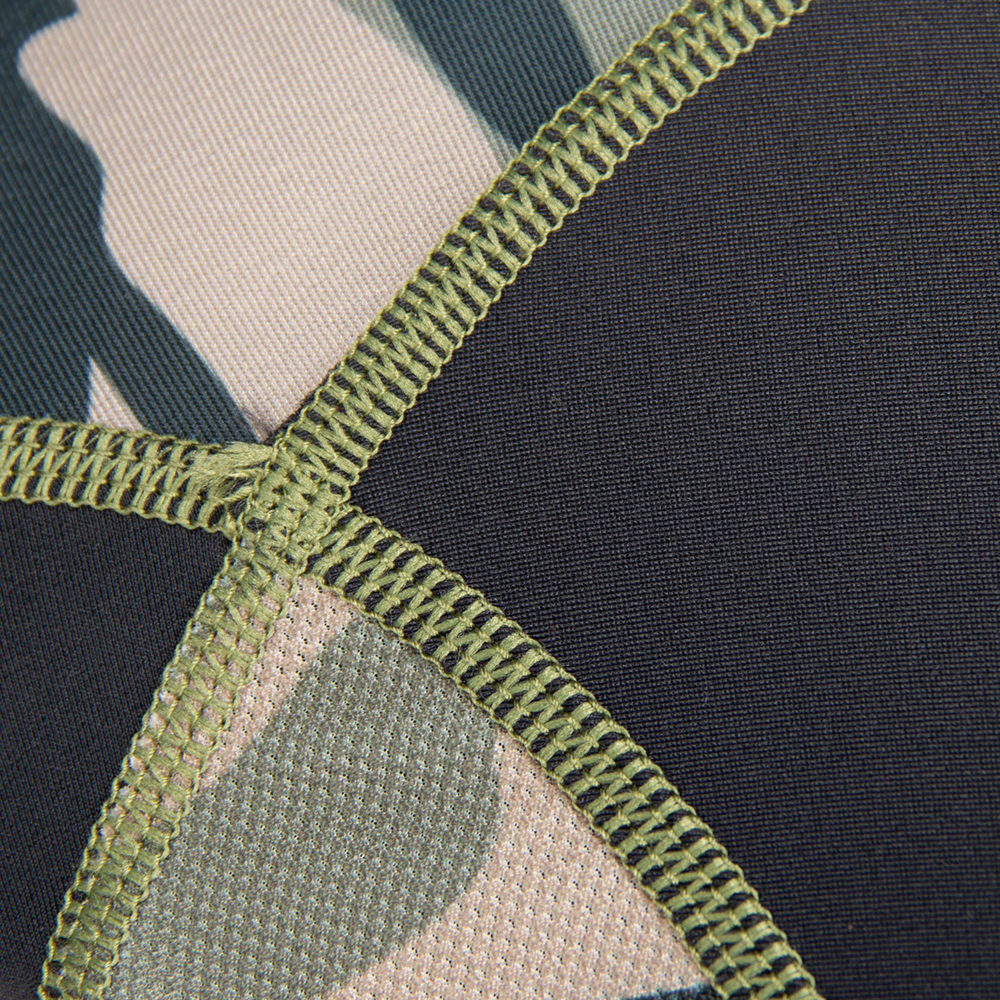 Gorilla wear Cypress Rashguar puristava keskipitkähihainen paita tikkausten yksityiskohta