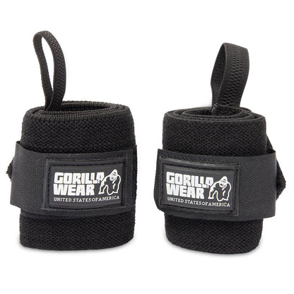 GORILLA WEAR WRIST WRAPS BASIC Musta/Valkoinen