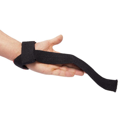 GORILLA WEAR PADDED LIFTING STRAPS - MUSTA/PUNAINEN