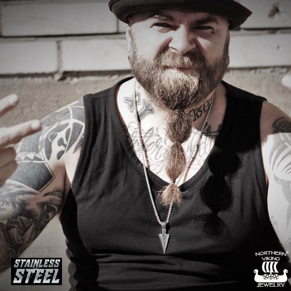 Northern Viking Jewelry®-Kaulakoru "6 mm Ankkuriketju + Viking Spear