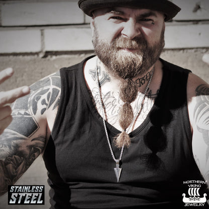 Northern Viking Jewelry®-Kaulakoru "6 mm Ankkuriketju + Viking Spear