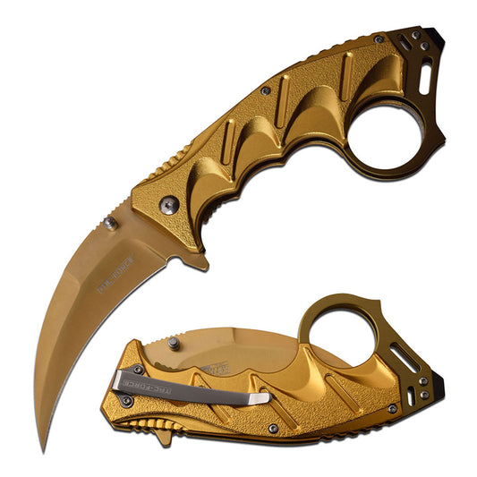 Tac-Force Gold Karambit Spring Assisted Folder